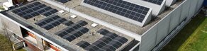 PV Anlage Fetzel Maschinenbau von oben fotografiert