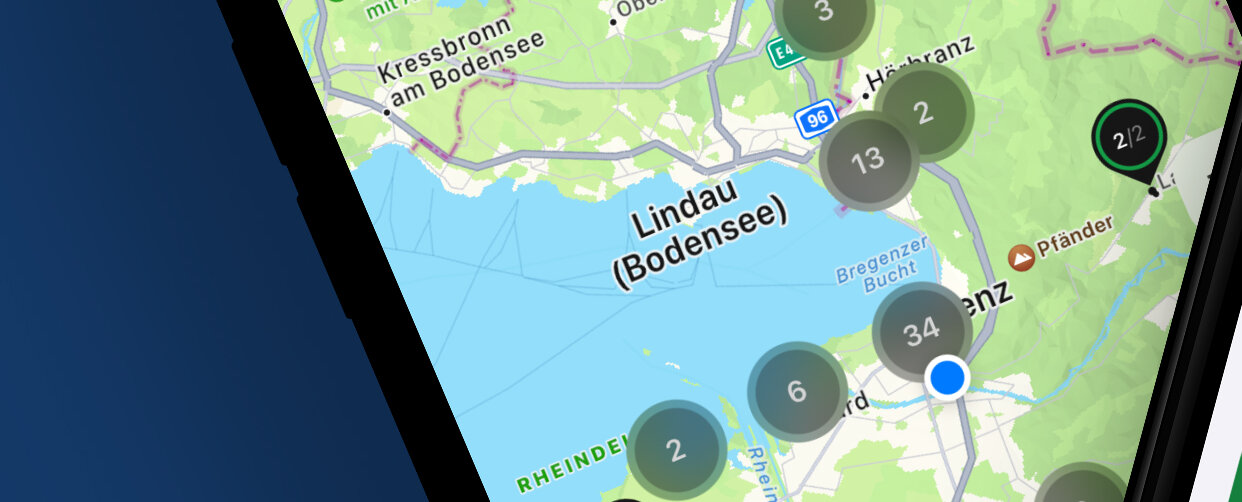 Screenshot vlotte E-Mobilitätsapp in iPhone