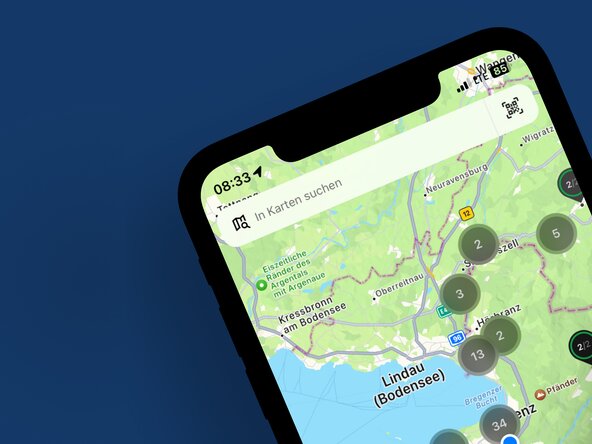 Angeschnittener Screenshot der vlotte App in einem iPhone