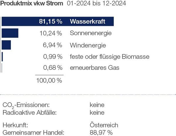 Darstellung Produktmix Strom